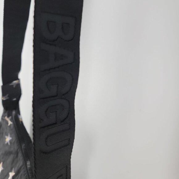 BAGGU Medium Nylon Crescent Bag NWT | Black Star Print | Recycled Nylon - Picture 12 of 16
